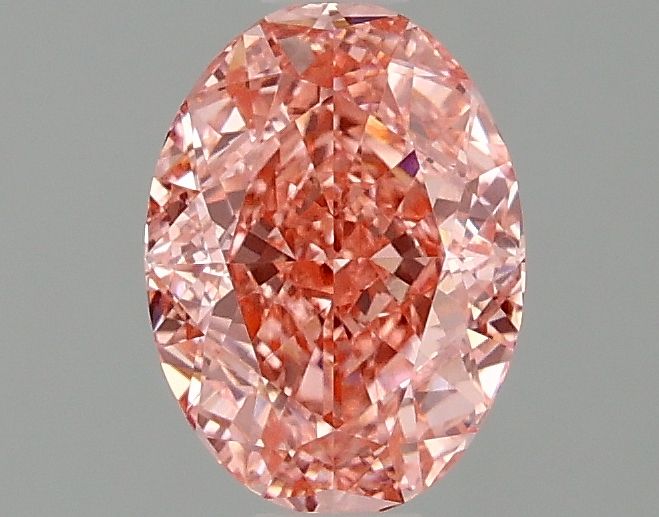 Lab-Grown Oval Diamond - 1.09 Carats, Fancy Vivid Pink Color, VVS2 Clarity - Certified by IGI - Report Number: LG668470232