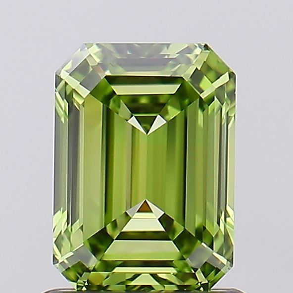 Lab-Grown Emerald Diamond - 1.02 Carats, Fancy Vivid Green Color, VVS2 Clarity - Certified by IGI - Report Number: LG691547265