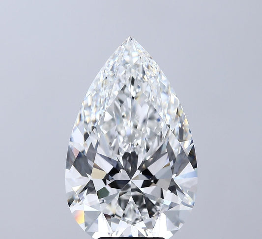 Lab-Grown Pear Diamond - 7.07 Carats, E Color, VVS2 Clarity - Certified by IGI - Report Number: LG689556432