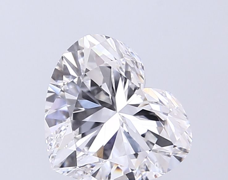 Lab-Grown Heart Diamond - 2.55 Carats, E Color, VVS2 Clarity - Certified by IGI - Report Number: LG707517381