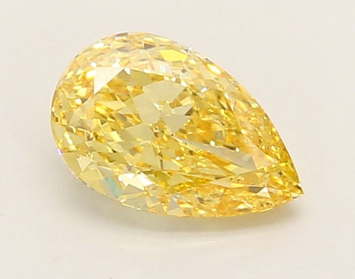 Lab-Grown Pear Diamond - 1.04 Carats, Fancy Vivid Yellow Color, VVS2 Clarity - Certified by IGI - Report Number: LG659434462