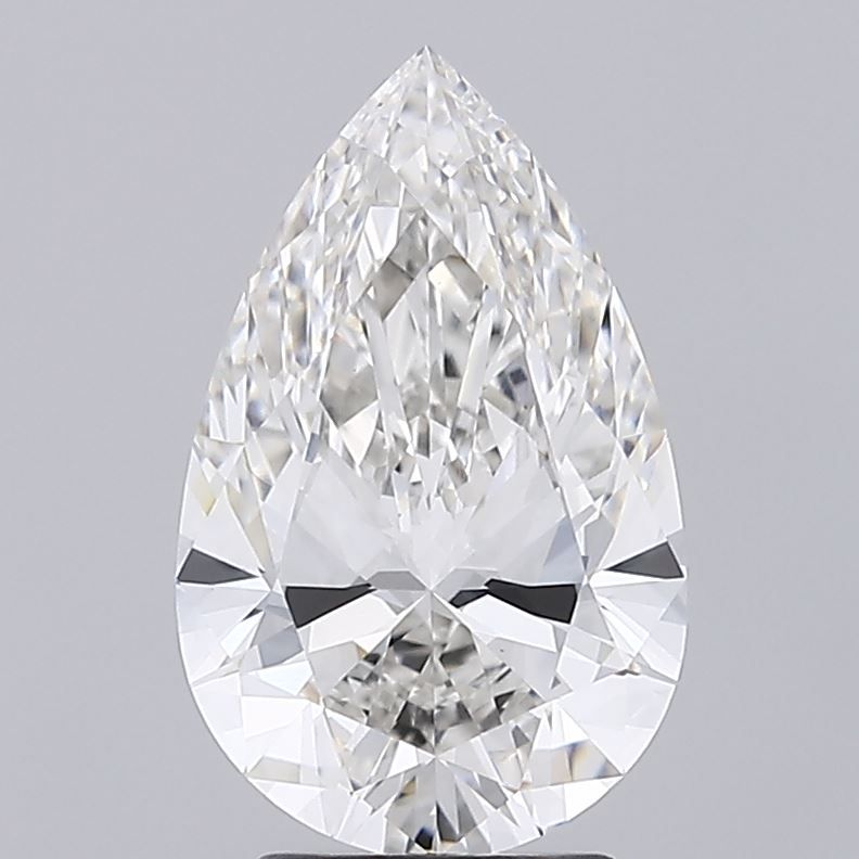 Lab-Grown Pear Diamond - 3.56 Carats, Fancy Vivid Blue Color, VS1 Clarity - Certified by IGI - Report Number: LG642477807