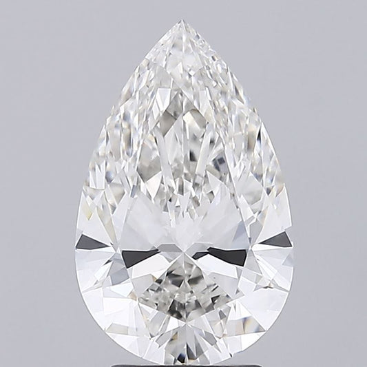 Lab-Grown Pear Diamond - 3.56 Carats, Fancy Vivid Blue Color, VS1 Clarity - Certified by IGI - Report Number: LG642477807