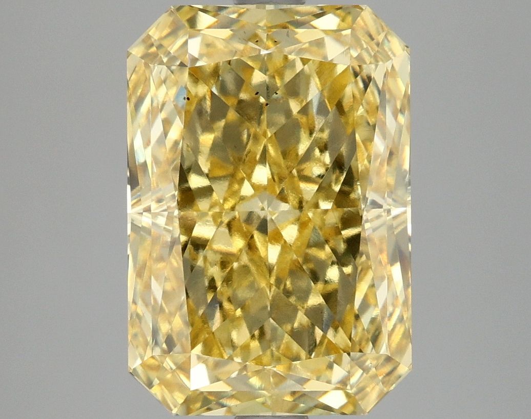 Lab-Grown Radiant Diamond - 5.09 Carats, Fancy Vivid Yellow Color, VS2 Clarity - Certified by IGI - Report Number: LG669460913