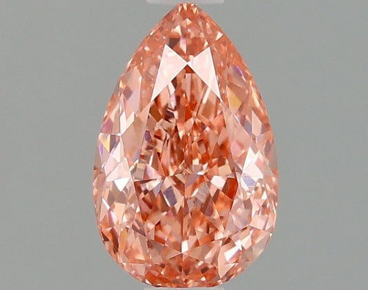 Lab-Grown Pear Diamond - 1.1 Carats, Fancy Vivid Pink Color, VVS2 Clarity - Certified by IGI - Report Number: LG677579224