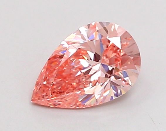 Lab-Grown Pear Diamond - 0.56 Carats, Fancy Vivid Pink Color, VS2 Clarity - Certified by IGI - Report Number: LG693538900