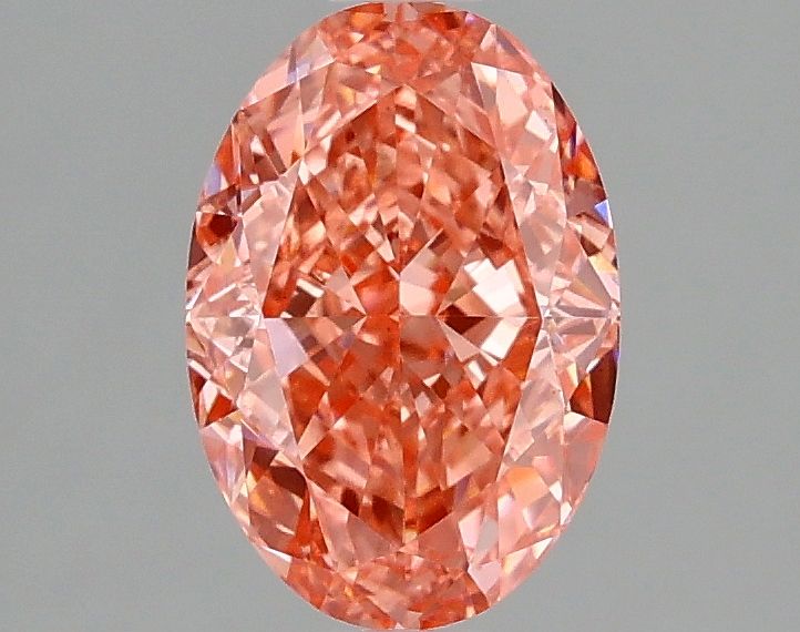 Lab-Grown Oval Diamond - 1.56 Carats, Fancy Vivid Pink Color, VS1 Clarity - Certified by IGI - Report Number: LG677579232