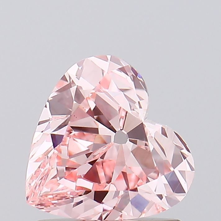 Lab-Grown Heart Diamond - 1.04 Carats, Fancy Intense Pink Color, VVS2 Clarity - Certified by IGI - Report Number: LG684502082