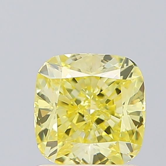 Lab-Grown Cushion Diamond - 1.07 Carats, Fancy Intense Yellow Color, VS1 Clarity - Certified by IGI - Report Number: LG617416891