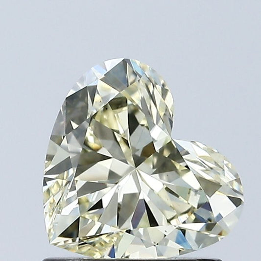 Lab-Grown Heart Diamond - 1.04 Carats, Fancy Yellow Color, VS1 Clarity - Certified by IGI - Report Number: LG671447316