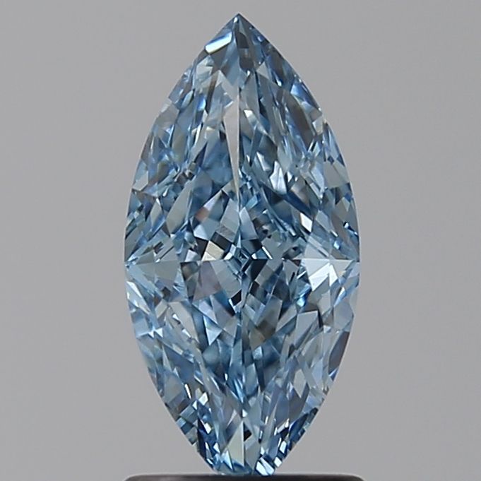 Lab-Grown Marquise Diamond - 1.51 Carats, Fancy Vivid Blue Color, VS1 Clarity - Certified by IGI - Report Number: LG638446753