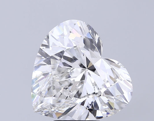 Lab-Grown Heart Diamond - 8.03 Carats, F Color, VS1 Clarity - Certified by IGI - Report Number: LG712587945