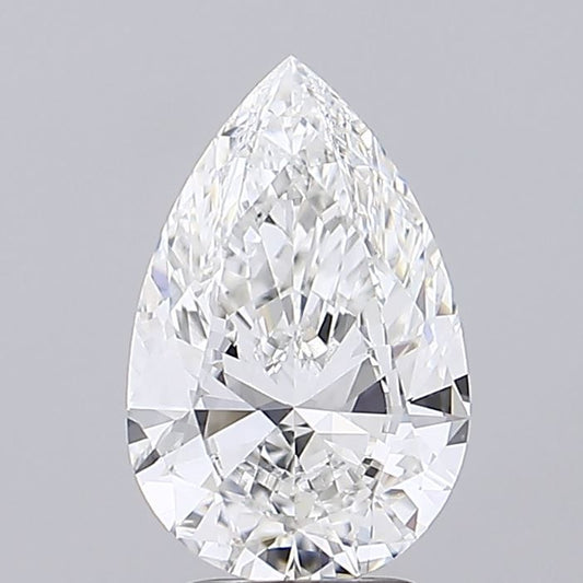 Lab-Grown Pear Diamond - 3.01 Carats, F Color, VVS2 Clarity - Certified by IGI - Report Number: LG687509056