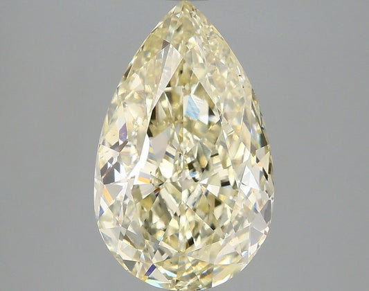 Lab-Grown Pear Diamond - 3.95 Carats, Fancy Intense Yellow Color, VS1 Clarity - Certified by IGI - Report Number: LG665414892