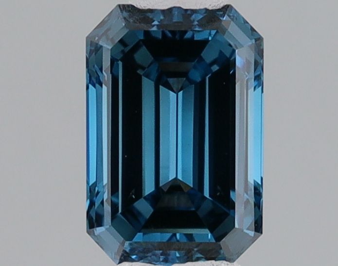 Lab-Grown Emerald Diamond - 0.53 Carats, Fancy Deep Blue Color, VS2 Clarity - Certified by IGI - Report Number: LG620411871