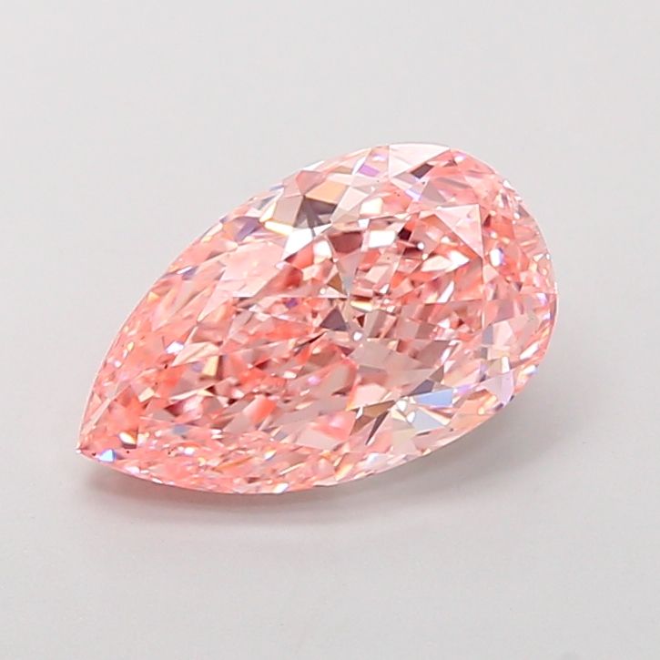 Pear 4.56ct Fancy Vivid Pink VS1 - Cut • IGI • LG843677824