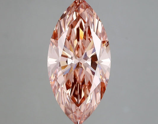 Lab-Grown Marquise Diamond - 4.05 Carats, Fancy Vivid Pink Color, VS1 Clarity - Certified by IGI - Report Number: LG683527657