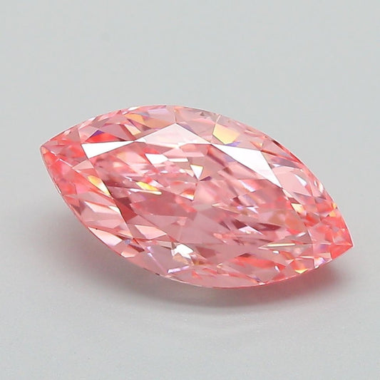 Lab-Grown Marquise Diamond - 2.1 Carats, Fancy Vivid Pink Color, VS1 Clarity - Certified by IGI - Report Number: LG669403993