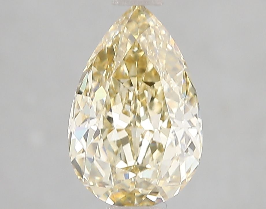 Lab-Grown Pear Diamond - 2.04 Carats, Fancy Yellow Color, VVS2 Clarity - Certified by IGI - Report Number: LG655422992