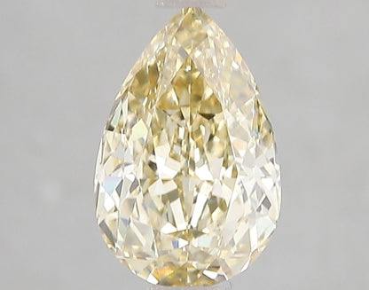Lab-Grown Pear Diamond - 2.04 Carats, Fancy Yellow Color, VVS2 Clarity - Certified by IGI - Report Number: LG655422992