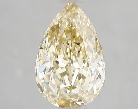 Lab-Grown Pear Diamond - 2.04 Carats, Fancy Yellow Color, VVS2 Clarity - Certified by IGI - Report Number: LG655422992