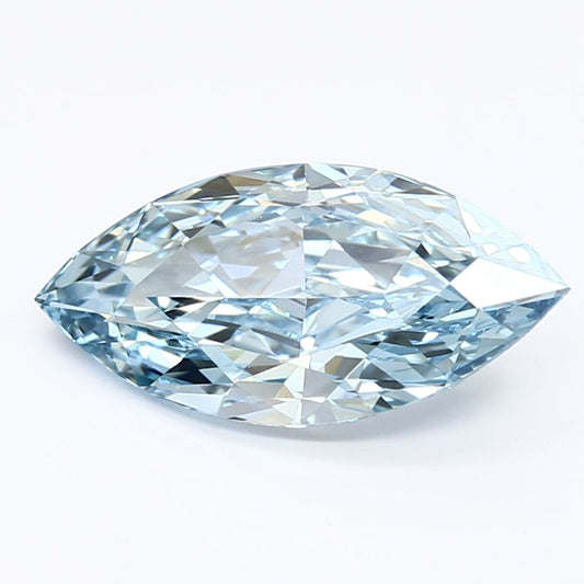 Lab-Grown Marquise Diamond - 2.04 Carats, Fancy Vivid Blue Color, VVS2 Clarity - Certified by IGI - Report Number: LG626498214