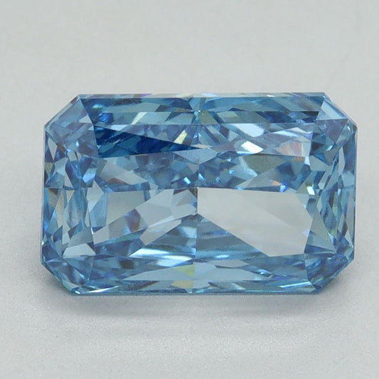 Lab-Grown Radiant Diamond - 2.58 Carats, Fancy Vivid Blue Color, VVS2 Clarity - Certified by IGI - Report Number: LG665442836
