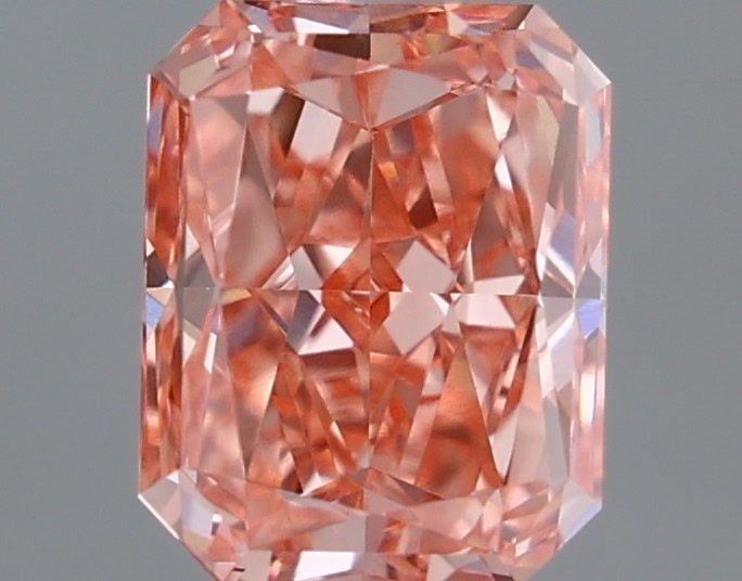 Lab-Grown Radiant Diamond - 1.04 Carats, Fancy Vivid Pink Color, VVS2 Clarity - Certified by IGI - Report Number: LG636406496