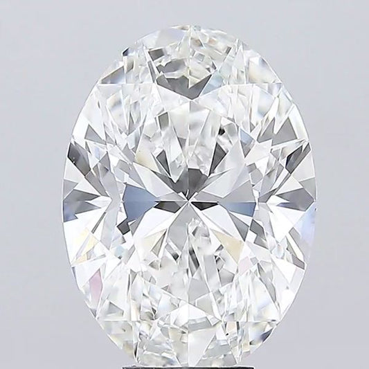 Lab-Grown Oval Diamond - 8.03 Carats, F Color, VS1 Clarity - Certified by IGI - Report Number: LG687504663