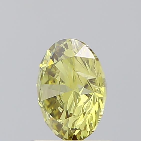 Lab-Grown Round Diamond - 1.0 Carats, Fancy Intense Green Yellow Color, SI2 Clarity - Certified by IGI - Report Number: LG598330744