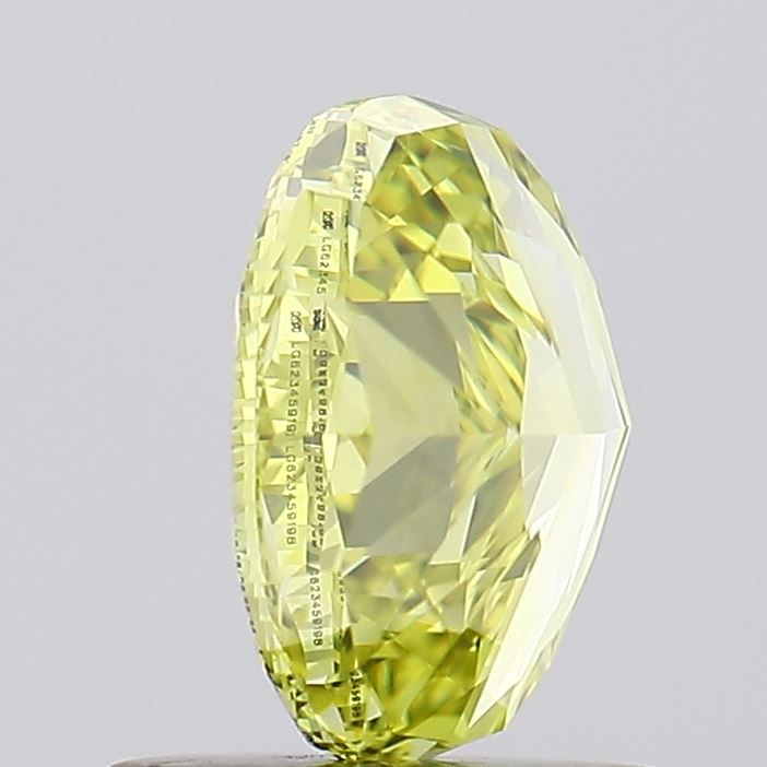 Lab-Grown Oval Diamond - 1.04 Carats, Fancy Vivid Yellow Color, VVS2 Clarity - Certified by IGI - Report Number: LG623459198