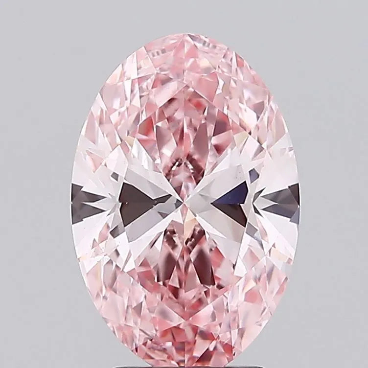 3.01ct Oval Lab Grown Diamond (Colour Fancy Vivid Pink, Clarity VS1, IGI Certified)