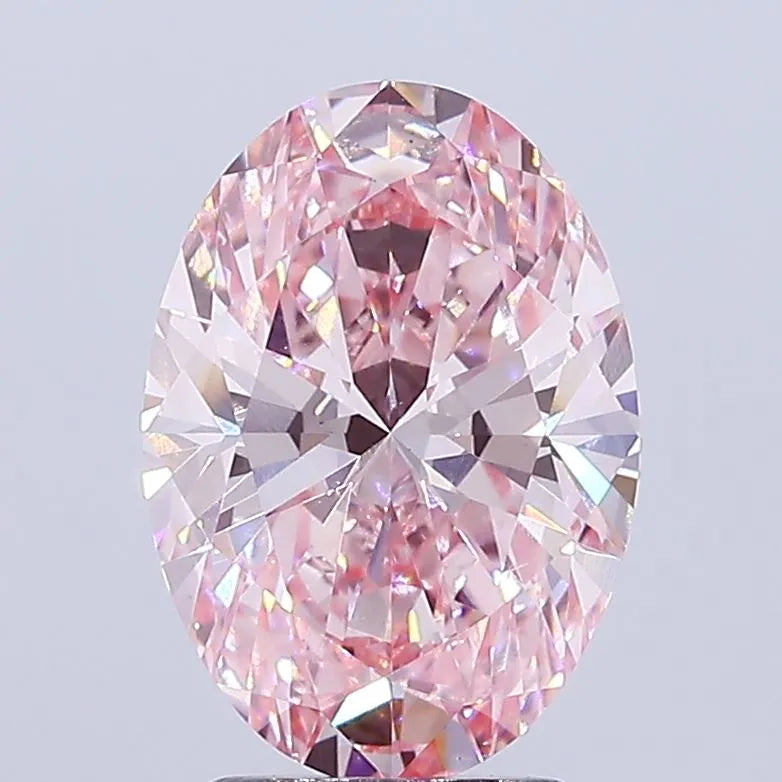 3.02ct Oval Lab Grown Diamond (Colour Fancy Vivid Pink, Clarity VS1, IGI Certified)