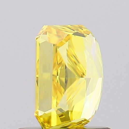 Lab-Grown Radiant Diamond - 1.02 Carats, Fancy Vivid Yellow Color, VVS2 Clarity - Certified by IGI - Report Number: LG630428760