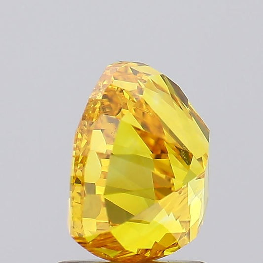 Lab-Grown Heart Diamond - 2.0 Carats, Fancy Vivid Yellow Color, VS1 Clarity - Certified by IGI - Report Number: LG623459197