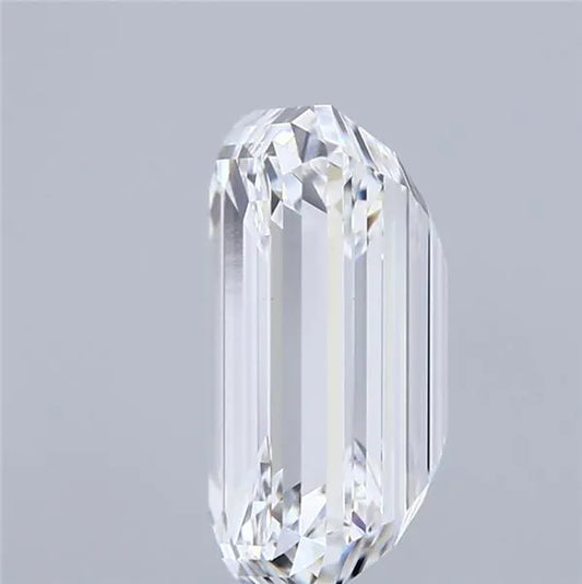 4,09 ct Smaragd, im Labor gezüchteter Diamant (Farbe E, Reinheit VVS2, IGI-zertifiziert)