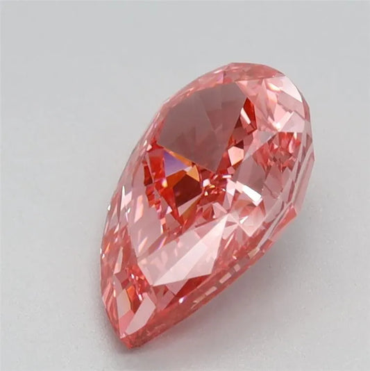 1,34 ct birnenförmiger, im Labor gezüchteter Diamant (Farbe: Fancy Vivid Pink, Reinheit: VVS2, IGI-zertifiziert)