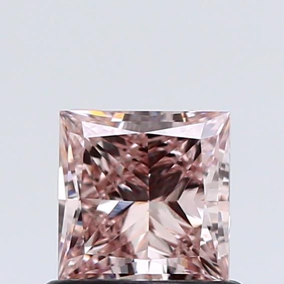 Lab-Grown Princess Diamond - 0.7 Carats, Fancy Pink Color, VS2 Clarity - Certified by IGI - Report Number: LG578340925