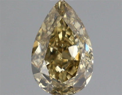 Lab-Grown Pear Diamond - 0.95 Carats, Fancy Gray Yellow Color, VS1 Clarity - Certified by IGI - Report Number: LG636476028