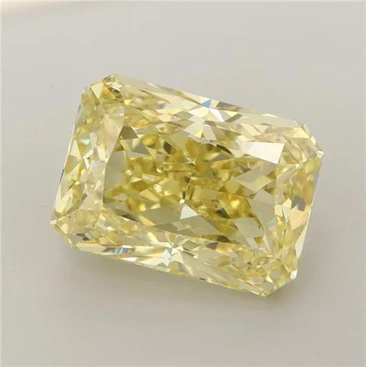 Diamant de laboratoire radiant de 4,25 ct (couleur jaune vif fantaisie, pureté VS1, certifié IGI)