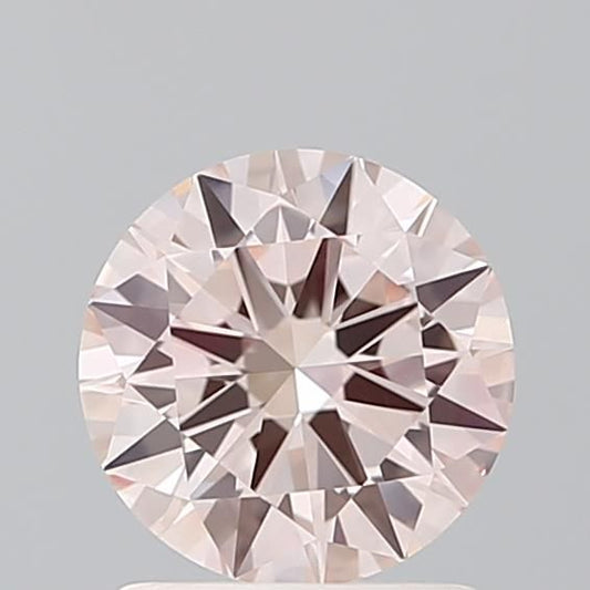 Lab-Grown Round Diamond - 1.11 Carats, Fancy Orangey Pink Color, VS2 Clarity - Certified by IGI - Report Number: LG569314923