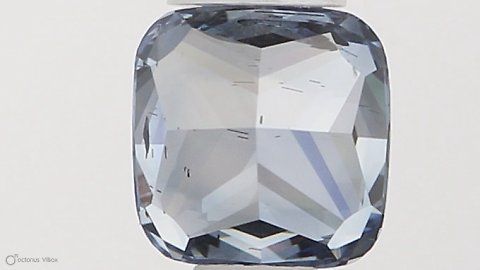 Lab-Grown Princess Diamond - 0.5 Carats, Fancy Vivid Blue Color, I1 Clarity - Certified by IGI - Report Number: LG528229731
