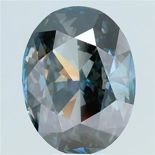 9.23ct Oval Lab Grown Diamond (Colour Fancy Gray Blue, Clarity VS2, IGI Certified)