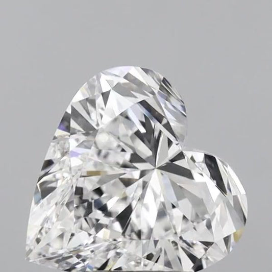 Lab-Grown Heart Diamond - 1.96 Carats, D Color, VVS2 Clarity - Certified by IGI - Report Number: LG680519887