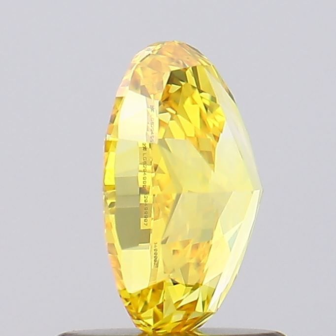 Lab-Grown Oval Diamond - 1.04 Carats, Fancy Vivid Yellow Color, VVS1 Clarity - Certified by IGI - Report Number: LG629499997