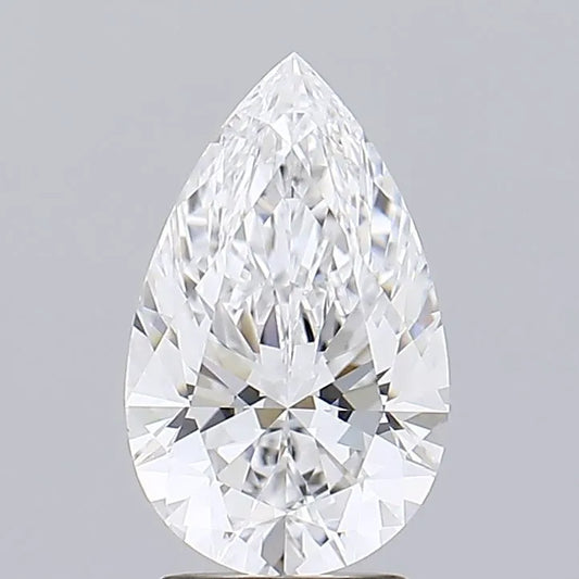 Diamant de laboratoire de 2,52 ct, taille poire (couleur E, pureté VS1, certifié GIA)