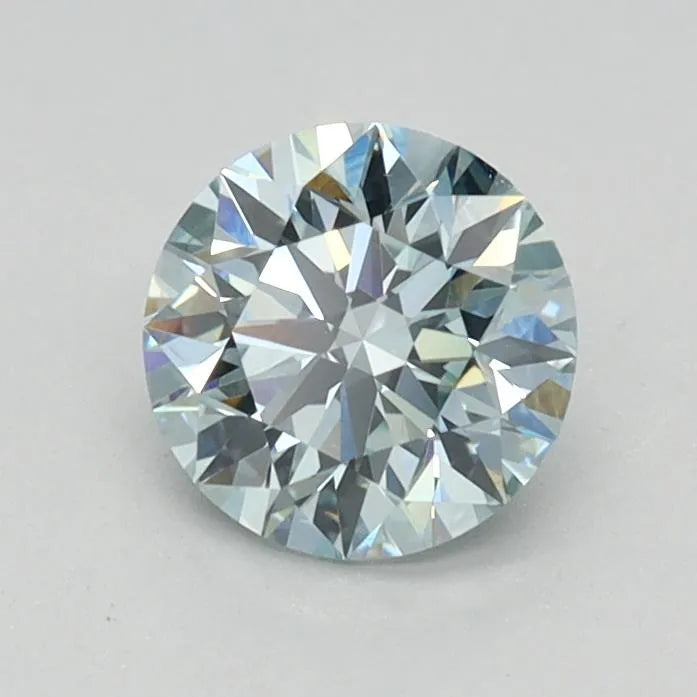 0.66ct Round Lab Grown Diamond (Colour Fancy Intense Green Blue, Clarity VS1, Cut EX, IGI Certified)