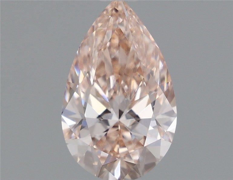 Lab-Grown Pear Diamond - 1.06 Carats, Fancy Pink Color, VS1 Clarity - Certified by IGI - Report Number: LG690502498