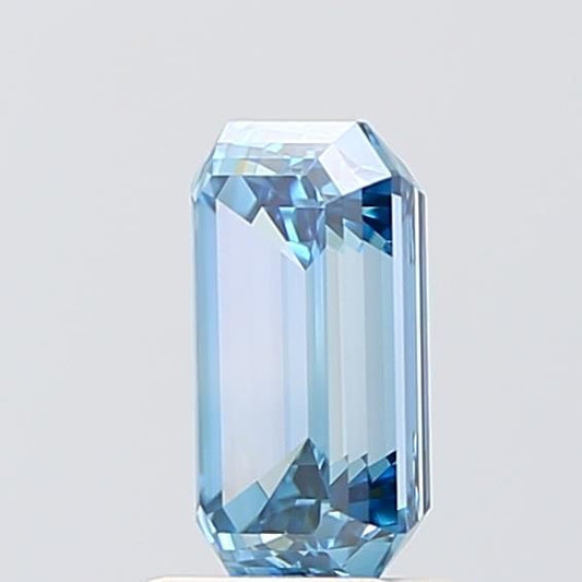 Lab-Grown Emerald Diamond - 1.51 Carats, Fancy Vivid Blue Color, VVS2 Clarity - Certified by IGI - Report Number: LG586338209