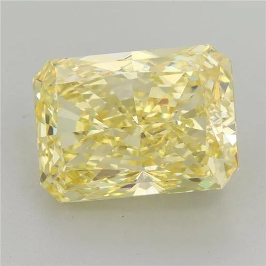 Diamant de laboratoire radiant de 4,47 ct (couleur jaune vif fantaisie, pureté VS1, certifié IGI)